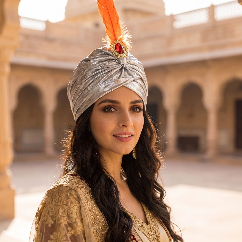 Dress Up Feather Turban Hat Ar - đánh giá và giá Ethnic Fashion India
