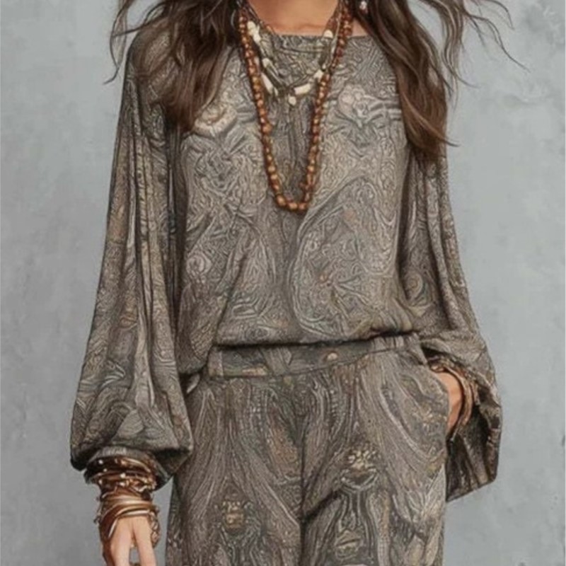 Boho Paisley Print Two-Piece S - đánh giá và giá Ethnic Fashion Design